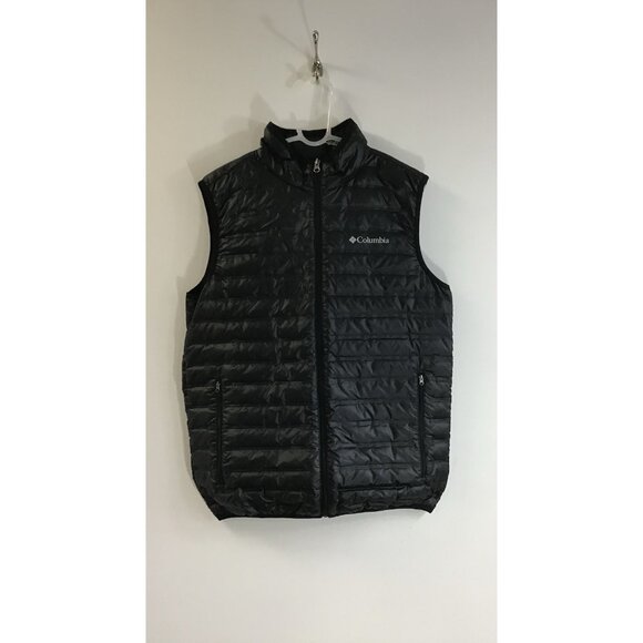 COLUMBIA 'Flash Forward' Black Down Insulated Lightweight Puffer Vest Size M 💚 - Picture 1 of 4